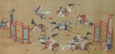 Tartars Playing Polo, begyndelsen af det 18. århundrede. af Kano Eisen