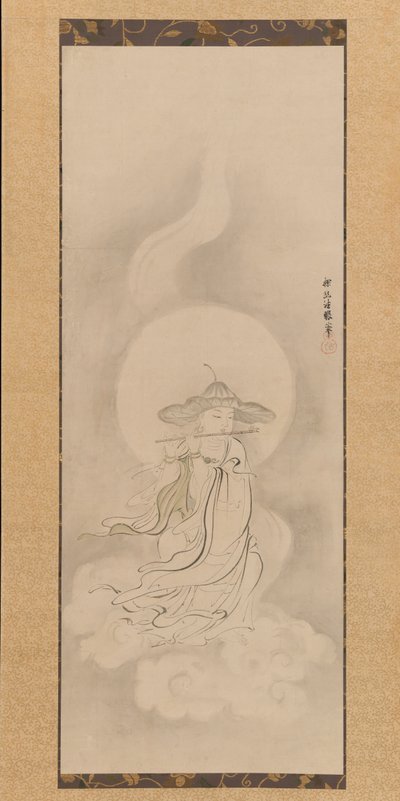 Jizo Bosatsu Playing a Flute, midten af det 17. århundrede. af Kanō Tan’yū
