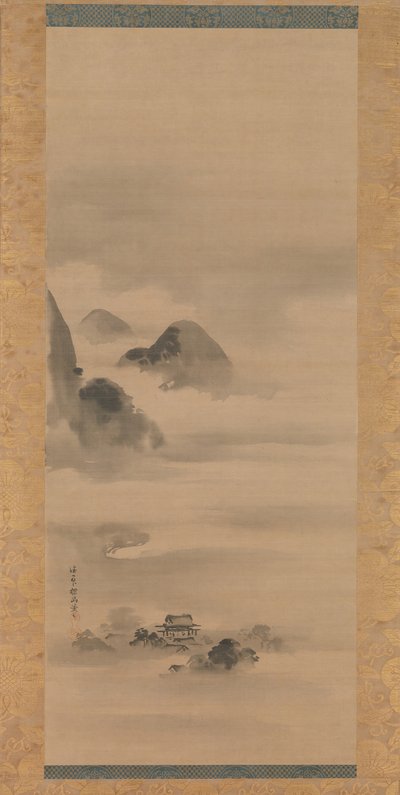 Landskab i måneskin, efter 1662. af Kanō Tan’yū