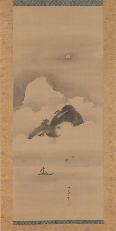 Landskab i måneskin, efter 1662. af Kanō Tan’yū