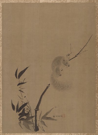 Egern på bambus, ca. 1650. af Kanō Tan’yū