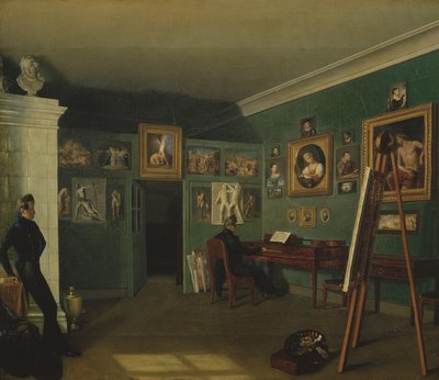 Malerstudiet, 1830 af Kapiton Selentsov