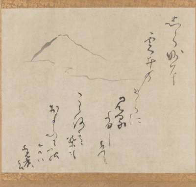 Fuji-bjerget, slutningen af det 16. og midten af det 17. århundrede (blæk på papir) af Karasumaru Mitsuhiro