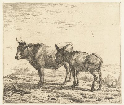 Okse og et æsel af Karel Du Jardin