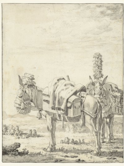 To muldyr af Karel Du Jardin