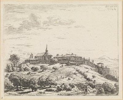 Landsby på en bakke af Karel Dujardin