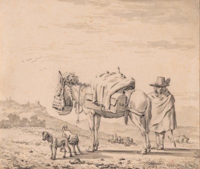 Mand med et muldyr af Karel Dujardin