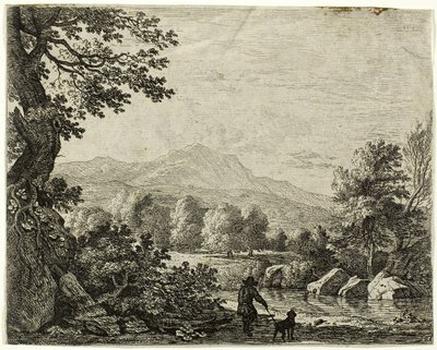Mand med hund af Karel Dujardin