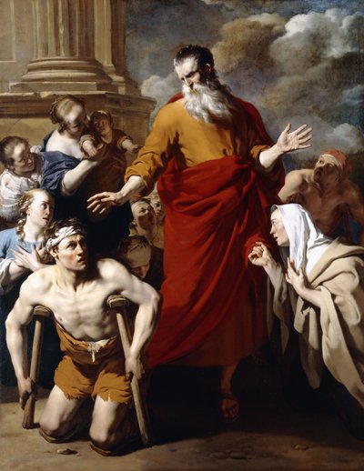 Sankt Paul helbreder de syge i Lystra, af Karel Dujardin