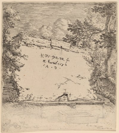 Titelside med springvand af Karel Dujardin