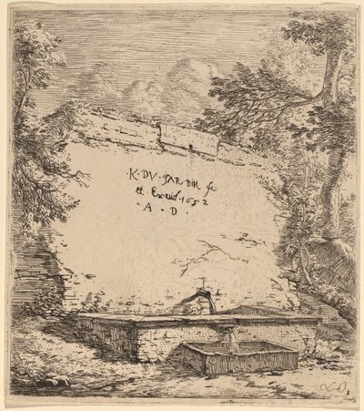 Titelside med springvand af Karel Dujardin