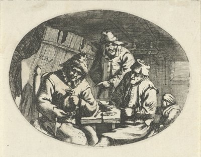 Bønder ved et bord af Karel Hagenbeek