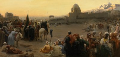 Fantasy in Egypt (olie på lærred) af Karel Ooms