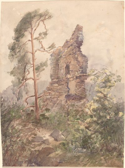 Landskab med ruin af Karel Vitezslav Masek