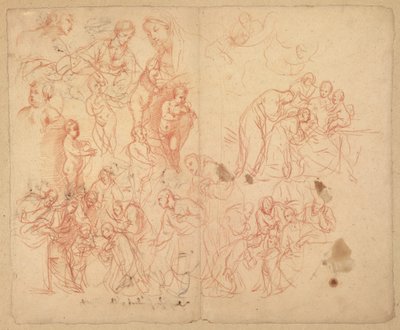 Figurstudier (recto); Figurstudier (verso) af Karel Škréta