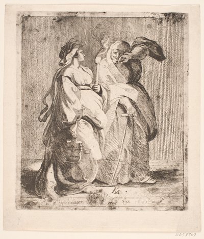 Judith med sin tjener af Karel van III Mander