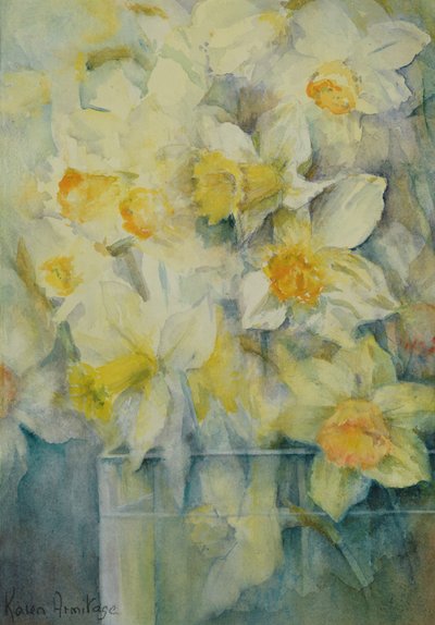 Spring Time, blandede påskeliljer i tank nr. 3., Mrs Krelage, Ice Follies and Fortune af Karen Armitage