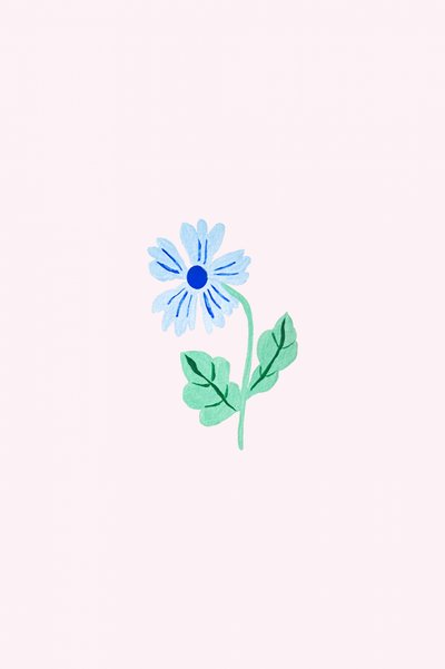 Delikat blå blomst af Karen Menzenbach