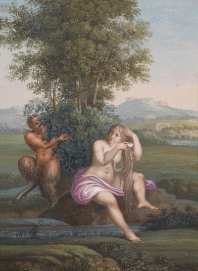 Vandløbsnymfe og faun af Karl Agricola