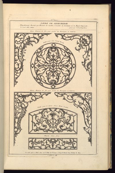 To jerngalger, til ophængning af skilte eller lanterner af Karl Albert von Lespilliez