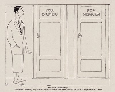 Transseksuel (litografi) af Karl Arnold