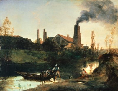 Eberswald Mølle, ca. 1830, af Charles Blechen (1798-1840), olie, 25x33 cm af Carl Blechen