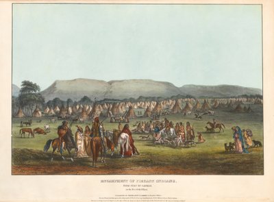 Lejr for Piegan-indianere af Karl Bodmer