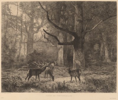 Fontainebleau Skov af Karl Bodmer