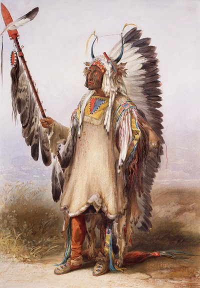 Mató-Tópe, Mandan-chef af Karl Bodmer