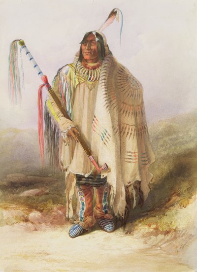 Pehriska-Ruhpa, Hidatsa-kriger af Karl Bodmer