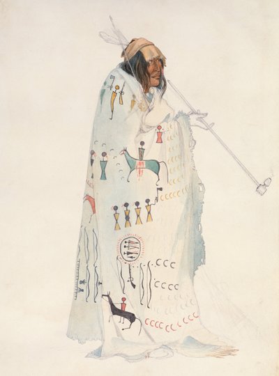 Piegan Blackfeet Man af Karl Bodmer