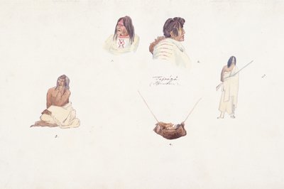 Uidentificerede figurer af Karl Bodmer