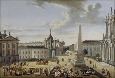 Alter Markt Potsdam - Udsigt til Schlossstraße af Karl Christian Wilhelm Baron
