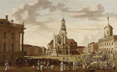 Det gamle marked i Potsdam og kirken St. Nikolai af Karl Christian Wilhelm Baron