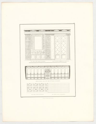 Udsnit af Krzescowice-slottet, ark 52 i serien »Samling af arkitektoniske tegninger« af Karl Friedrich Schinkel