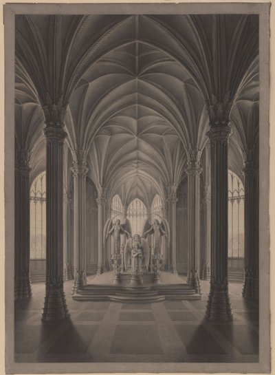 Berlin. Charlottenburg Slot, slotsparken, dronning Louises mausoleum. Interiør af Karl Friedrich Schinkel