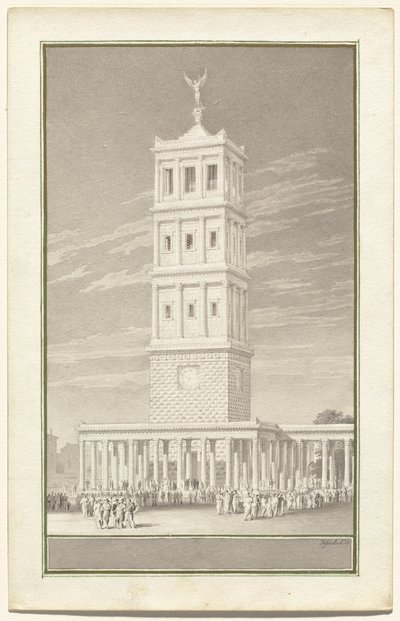 Campanile af en katedral for Berlin af Karl Friedrich Schinkel