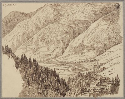 Gasteindalen med Wildbad af Karl Friedrich Schinkel