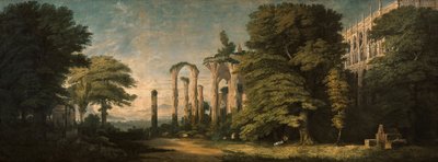 Gotisk klosterruin og trægrupper af Karl Friedrich Schinkel