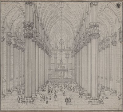 Interiør af Milanos domkirke af Karl Friedrich Schinkel