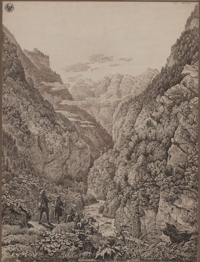 Pass Lueg ved Salzburg af Karl Friedrich Schinkel