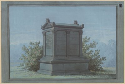 Sarkofag i tempelform - Belchau (Białochowo), tidligere kreds Graudenz (Powiat Grudziądzki), regeringsdistrikt Marienwerder (Województwo Kujawsko-Pomorskie). Udkast til Klinggräfs gravmonument i form af et lille tempel med korintiske pilastre af Karl Friedrich Schinkel