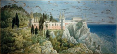Orianda Slot, udsigt af Karl Friedrich Schinkel
