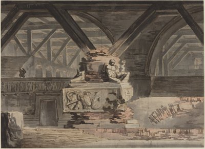 Scenedesign: Et gravhvælv af Karl Friedrich Schinkel
