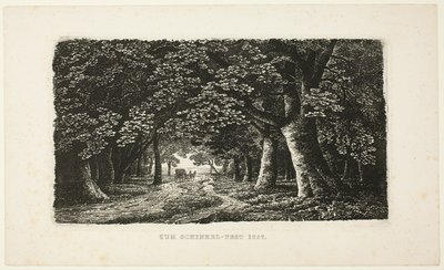 Skovsti med en træner af Karl Friedrich Schinkel