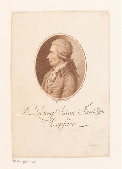 Portræt af Ludwig Hopfner af Karl Goepfert