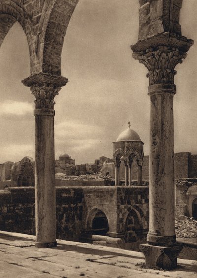 Jerusalem, arkader på stedet for templet (s/h foto) af Karl Grober