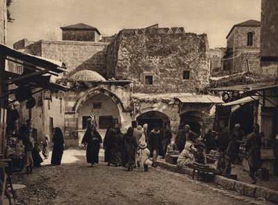 Jerusalem, gadebillede (s/h-billede) af Karl Grober