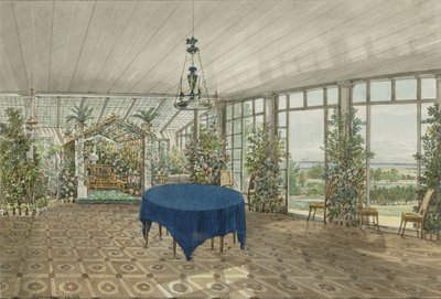 Vinterhave i Pavlino Estate of Vielgorsky, 1834 af Karl Ivanovich Kolmann