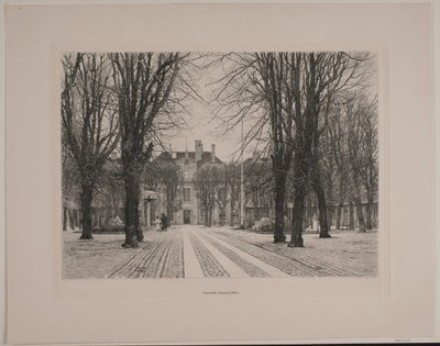Grønnegården i Frederiks Hospital af Karl Jensen